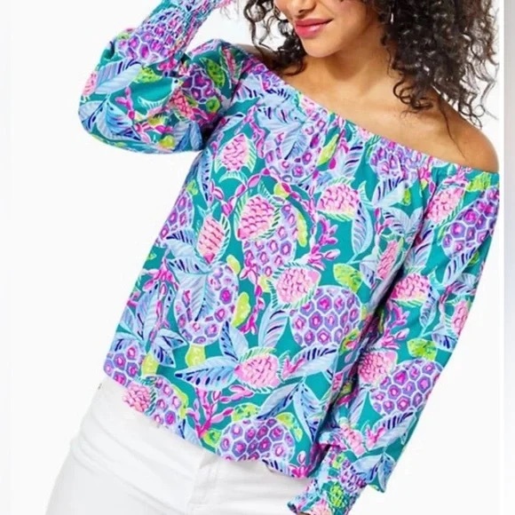 Lilly Pulitzer Tops - Lilly Pulitzer Lana Off-The-Shoulder Top